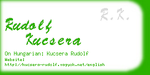 rudolf kucsera business card